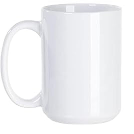 Custom White Coffee Mugs 15oz