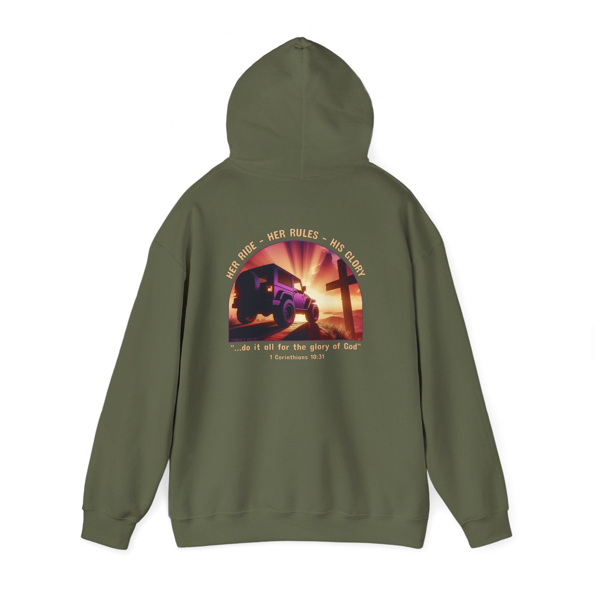 Her Ride Her Rules His Glory Blend Hooded Sweatshirt