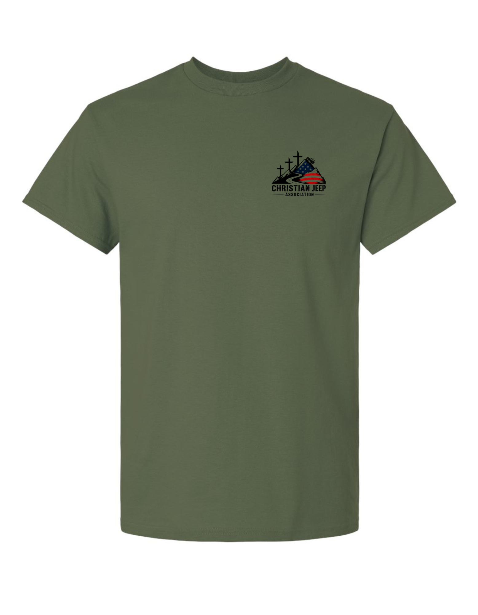 Official Christian Jeep Association Patriotic Off-Road T-Shirt V2