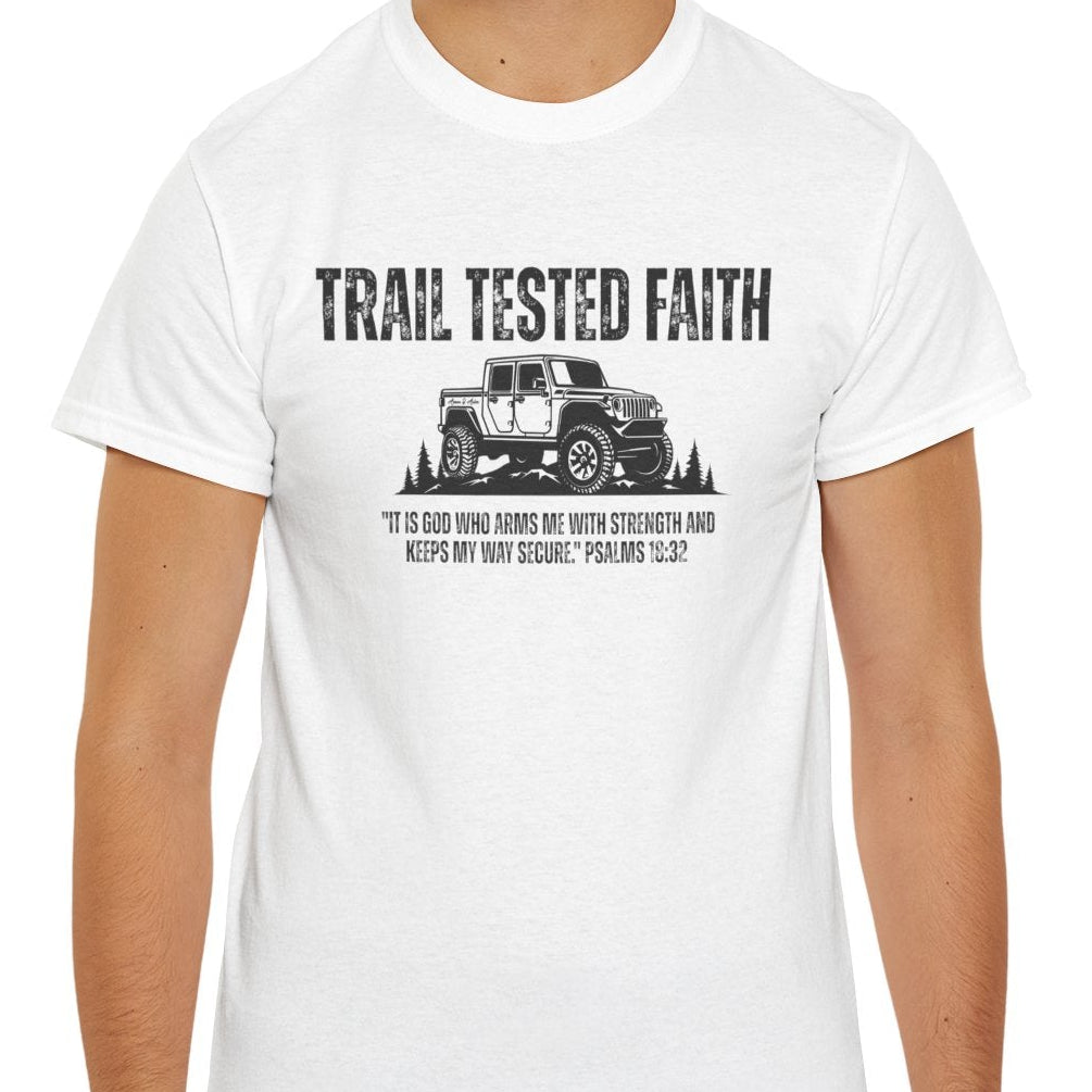 Trail Tested Faith Christian off-road t-shirt

Faith-based 4x4 off-road apparel by Armor & Axles

Christian trail lifestyle t-shirt