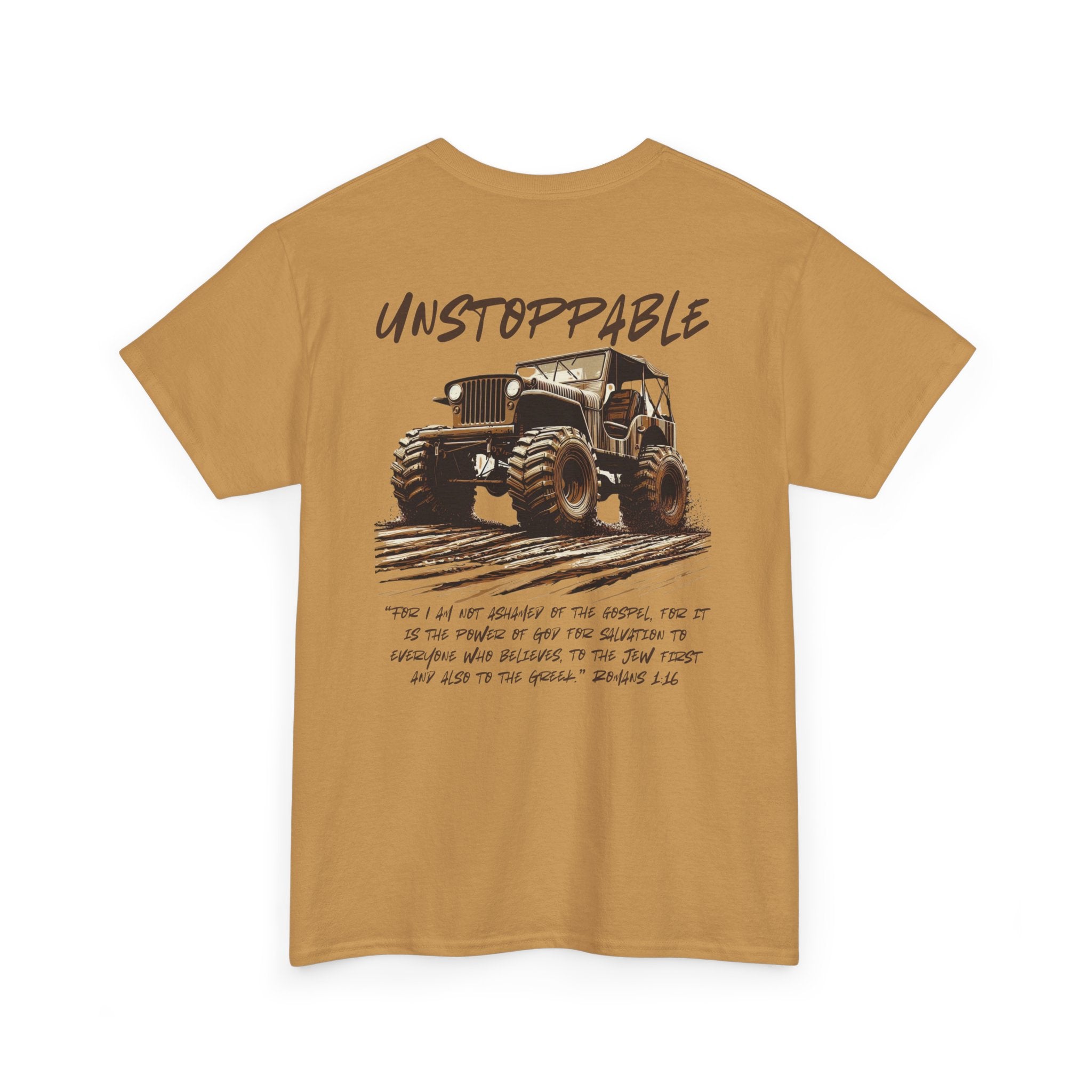 Unstoppable Faith Off-Road T-shirt – Romans 1:16