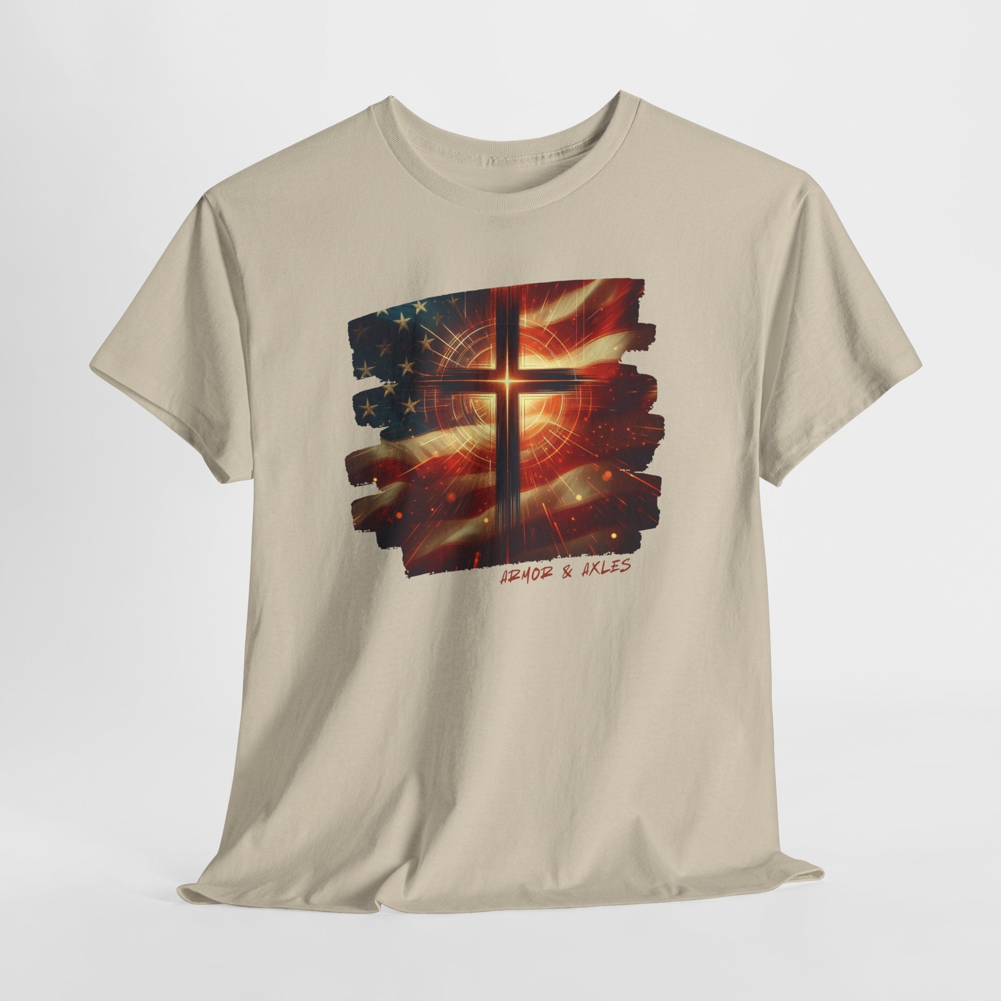 Radiant Cross American Flag T-Shirt