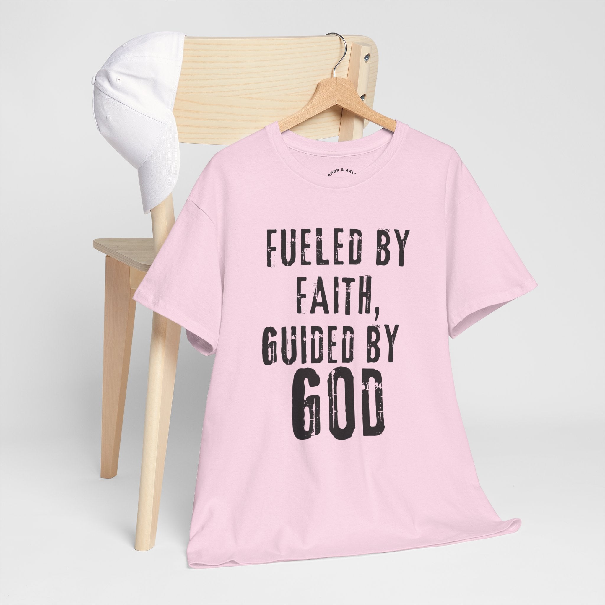 Fueled by Faith Guided by God Christian T-Shirt | Faith-Based Inspirational Tee