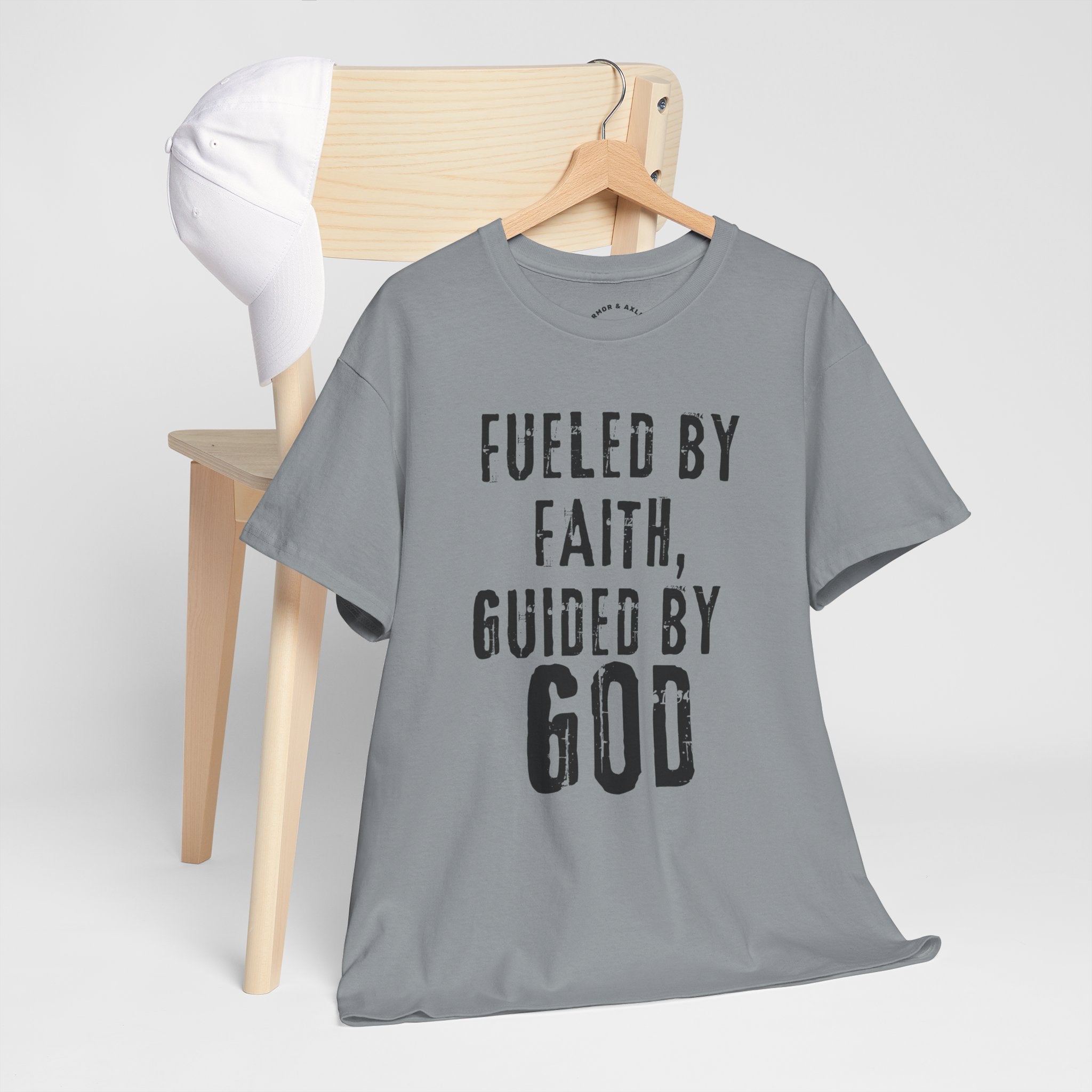 Fueled by Faith Guided by God Christian T-Shirt | Faith-Based Inspirational Tee