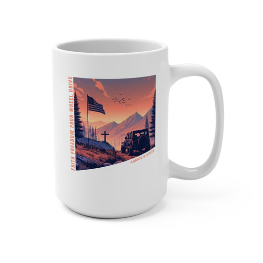 Faith Freedom Four-Wheel Drive Ceramic Mug