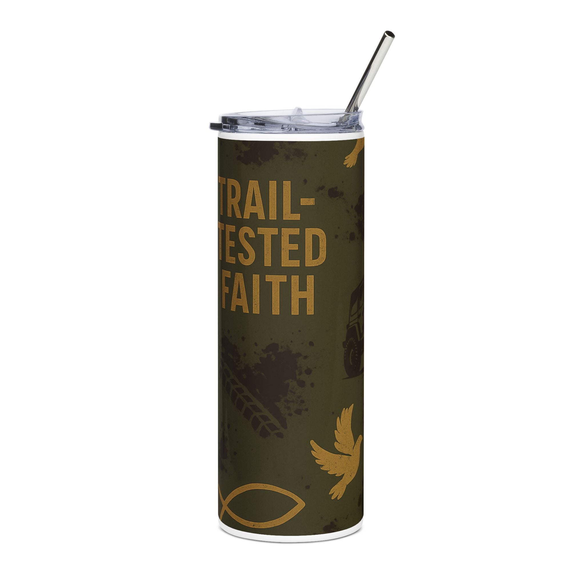 Trail Tested Faith Trust GOD Shift Gears Tumbler 20oz