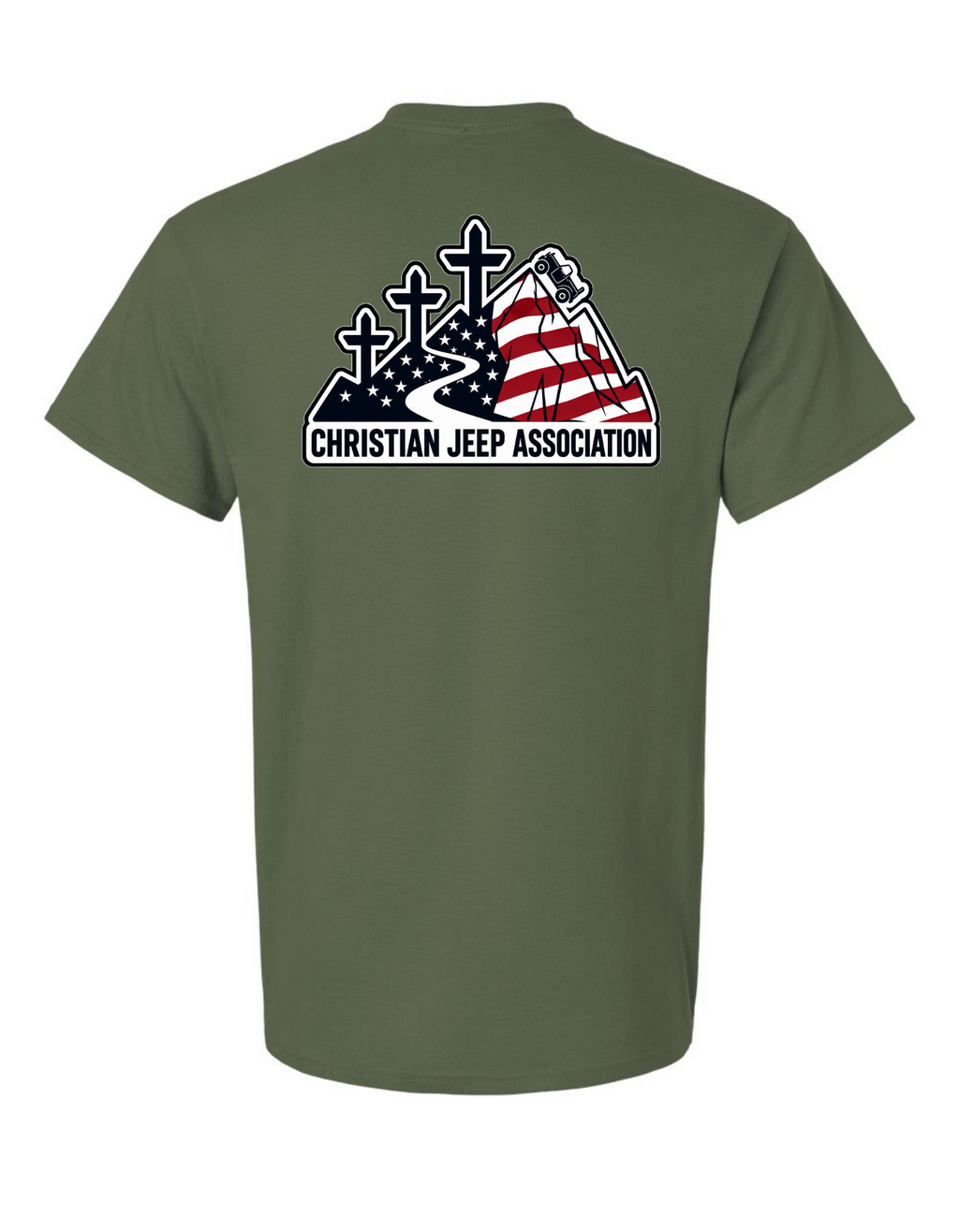 Official Christian Jeep Association Patriotic Off-Road T-Shirt