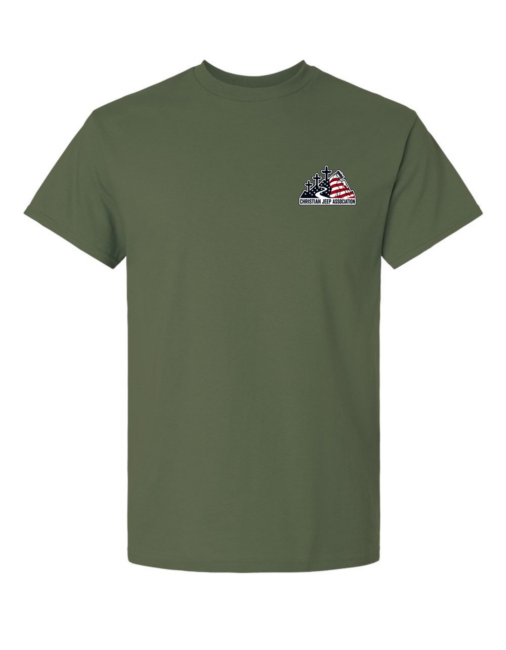 Official Christian Jeep Association Patriotic Off-Road T-Shirt