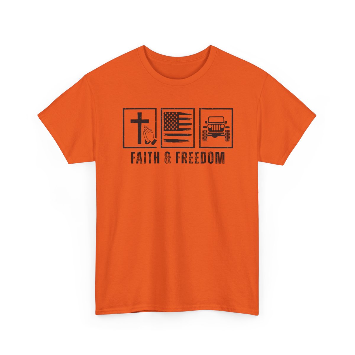 Faith & Freedom Christian off-road t-shirt by Armor & Axles

Patriotic Christian 4x4 t-shirt for off-road enthusiasts

Faith-based freedom themed off-road apparel
