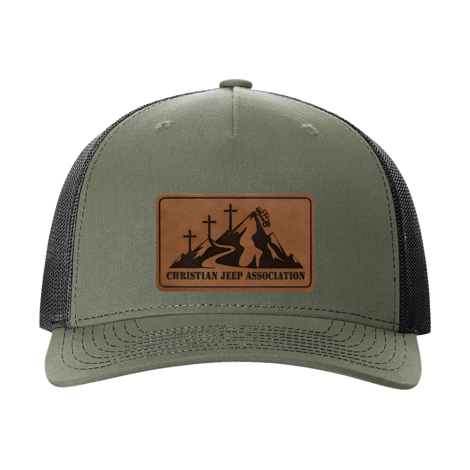 Official Christian Jeep Association Patch Trucker Hat