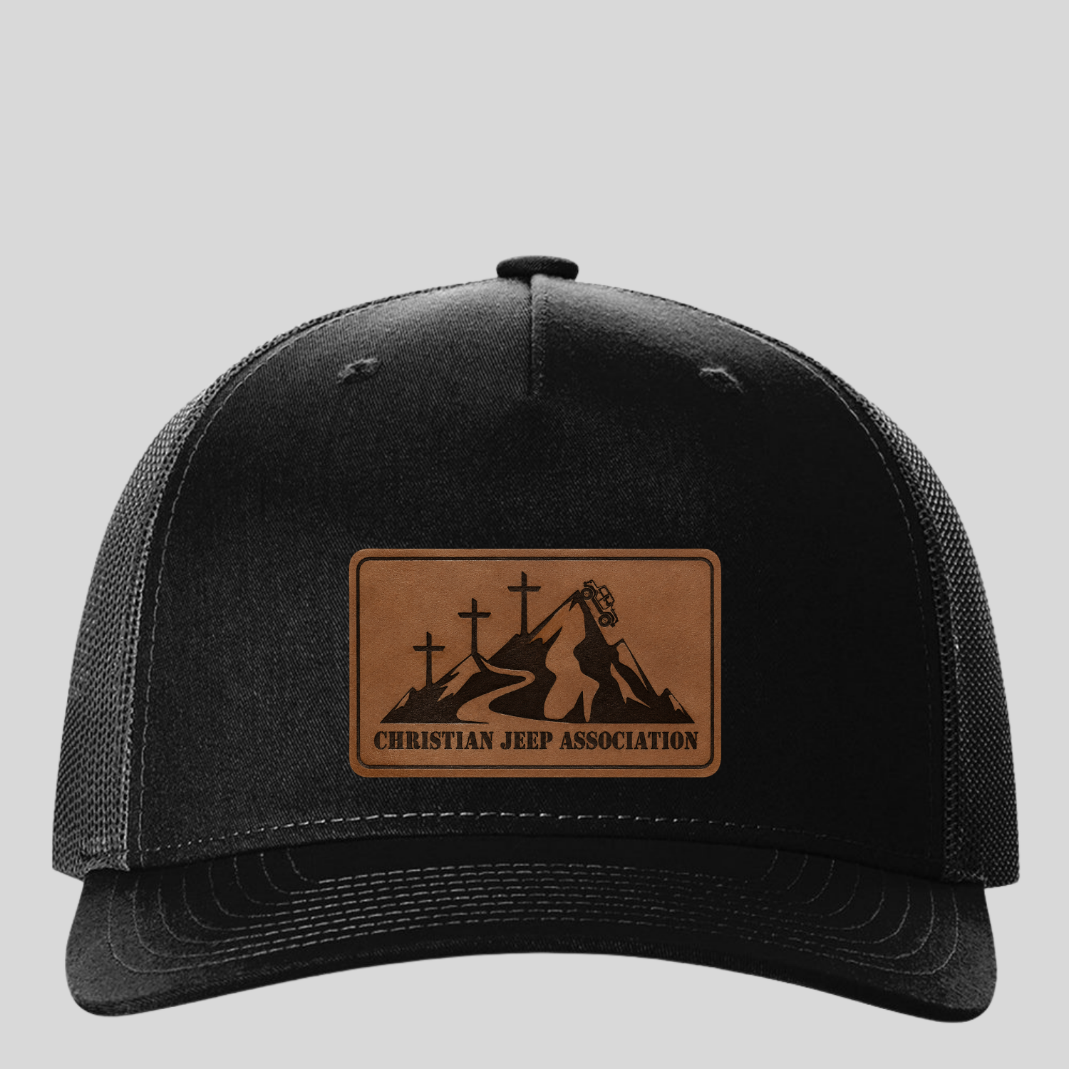Official Christian Jeep Association Patch Trucker Hat