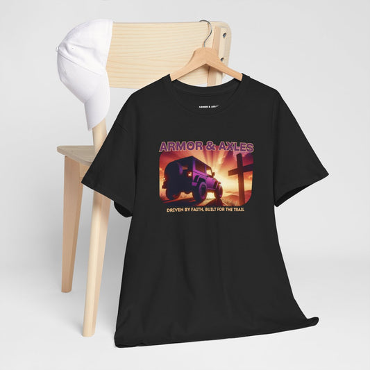 Trails & Redemption – Sunrise Cross Tee